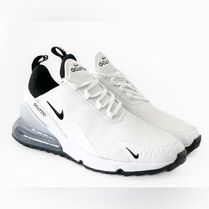 Nike Air Max 270 G Golf Shoes White Black Pure Platinum Men’s Sz 9 CK6483-102
